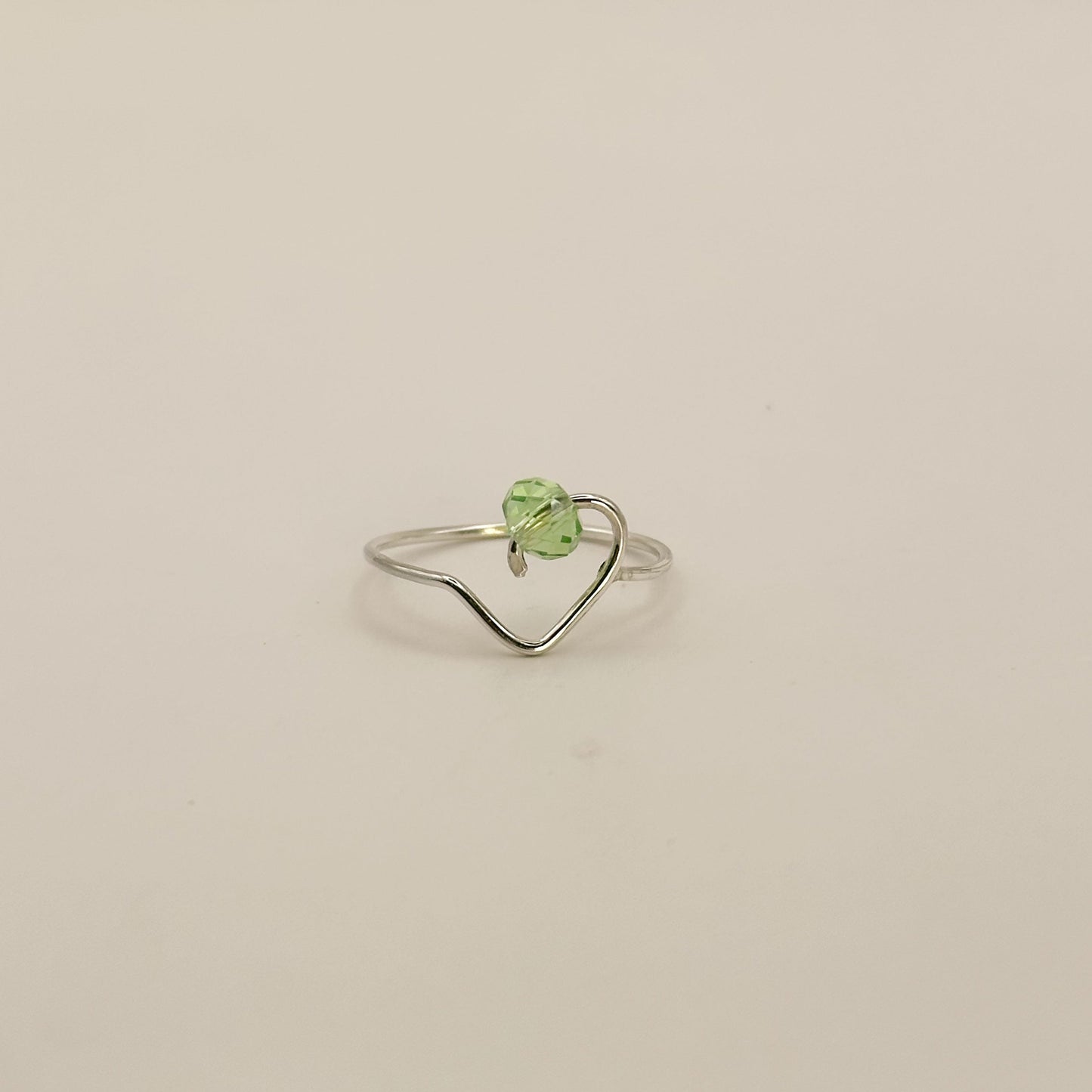 Anillo hilo de corazón