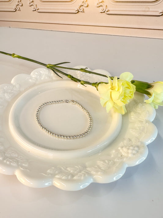 Pulsera de balines de plata