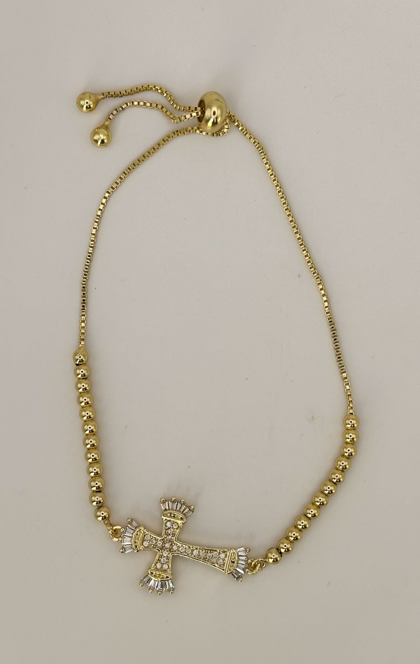 Pulsera Cruz Dorada