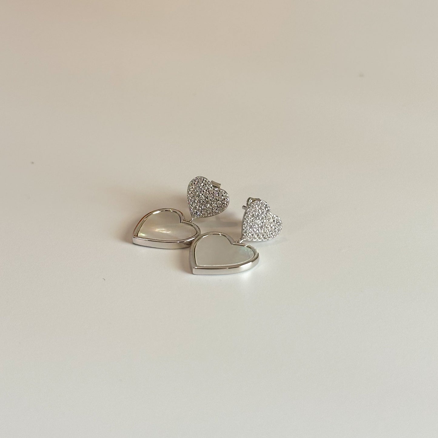Aretes Corazón Nacar