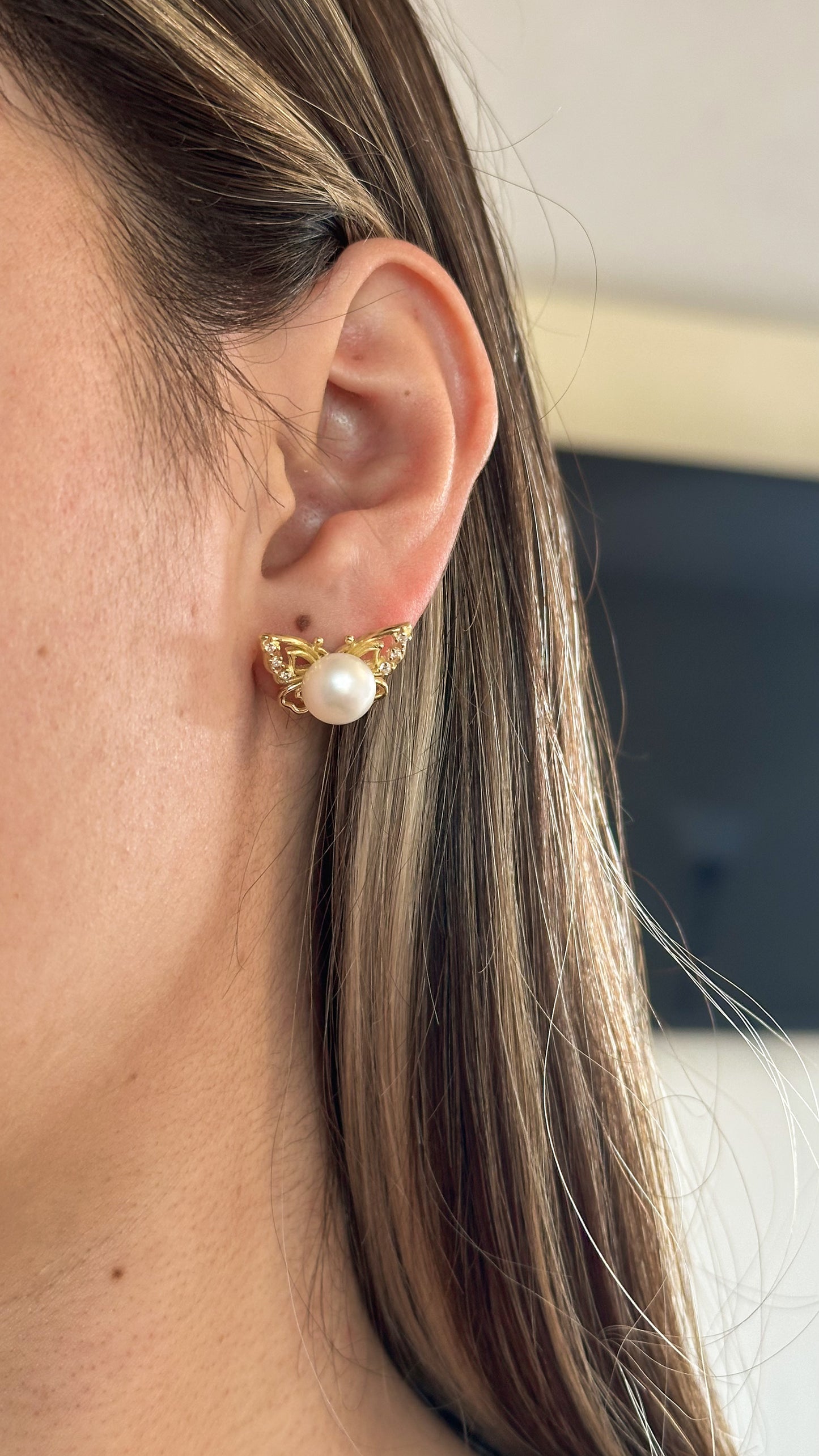 Aretes Mariposa Perla