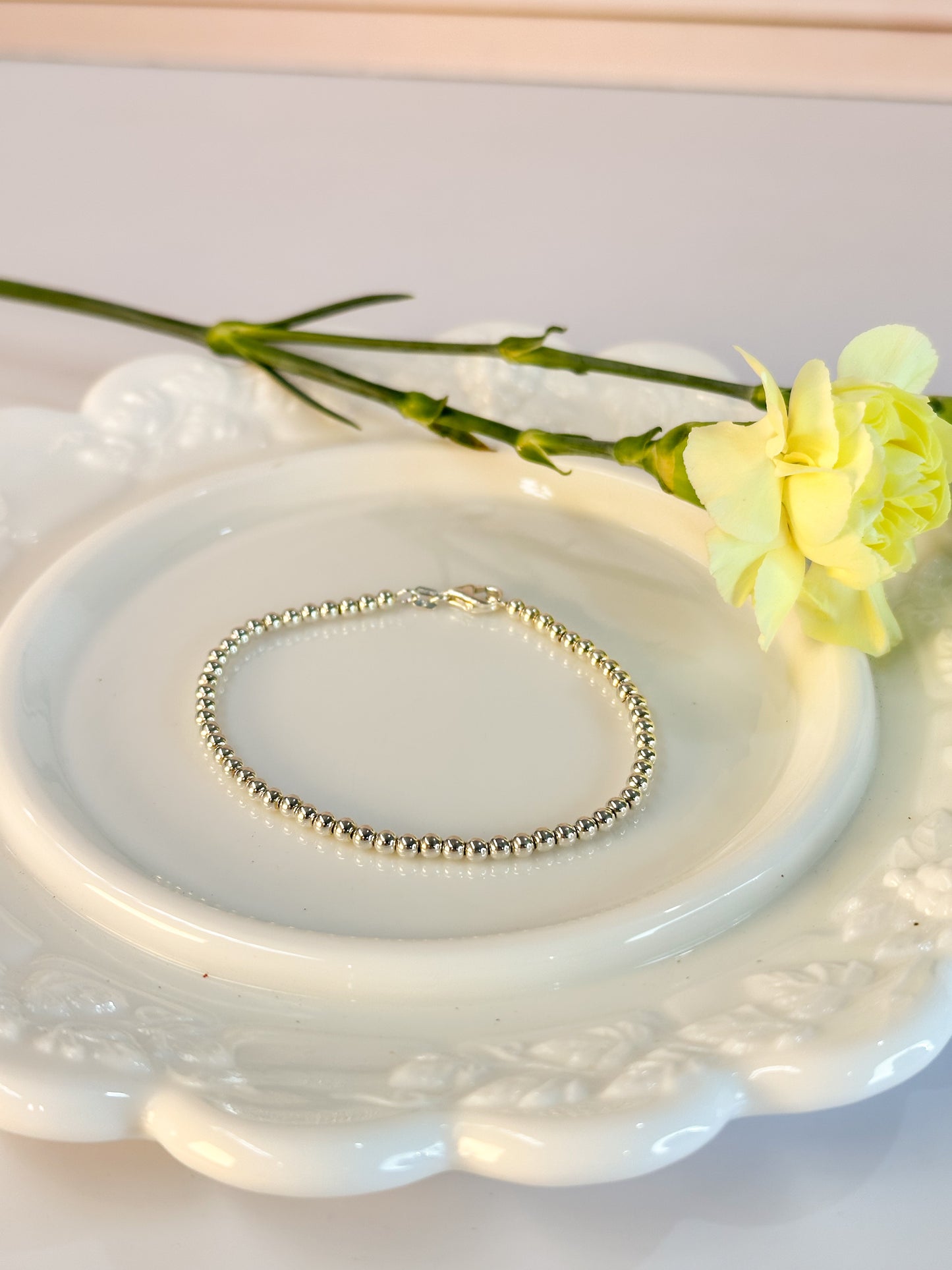 Pulsera de balines de plata