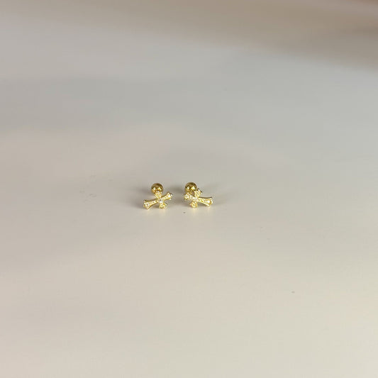 Aretes Cruz Gold