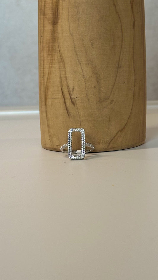 Anillo Rectángulo Brillante