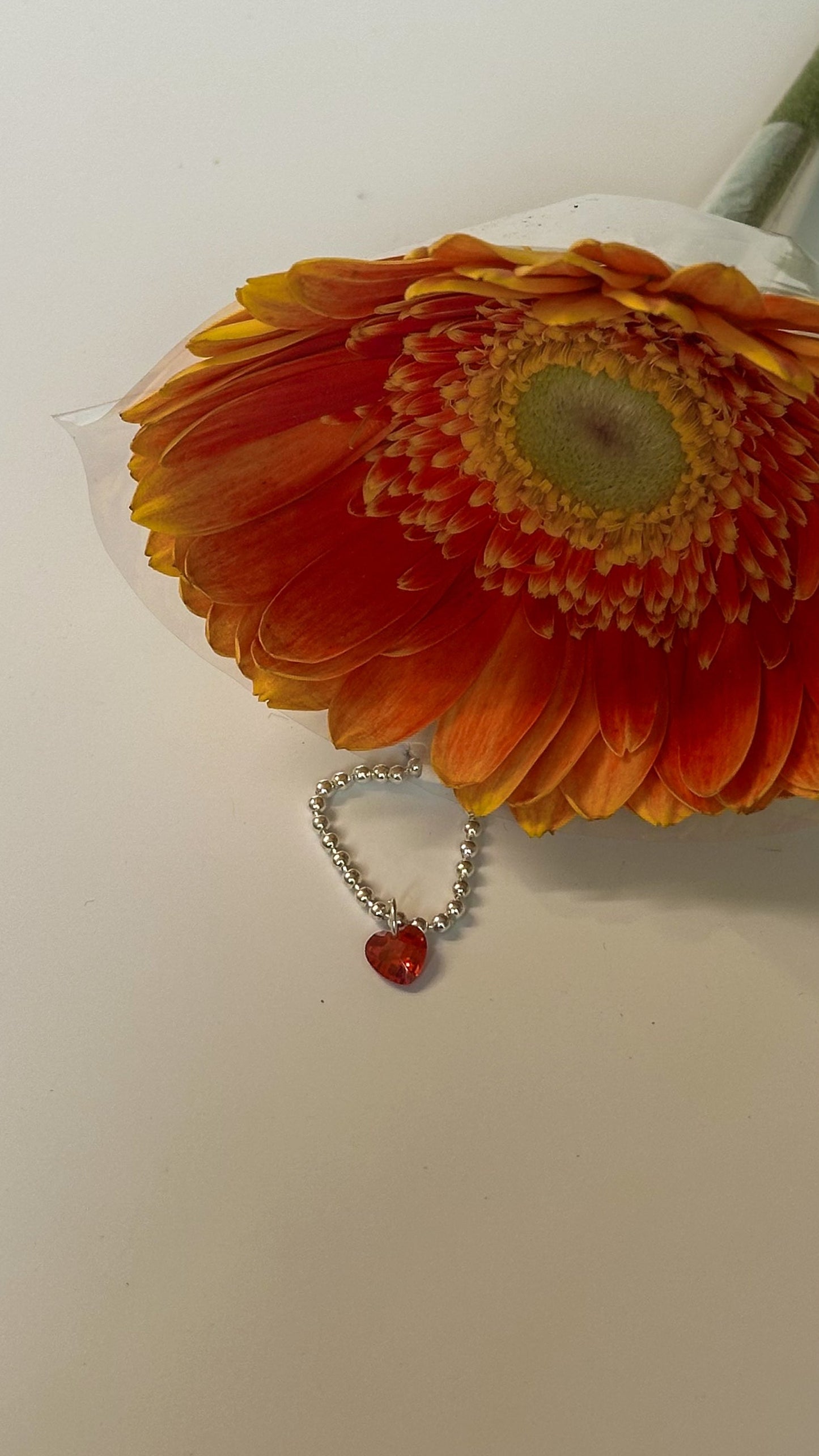 Anillo Corazón Naranja
