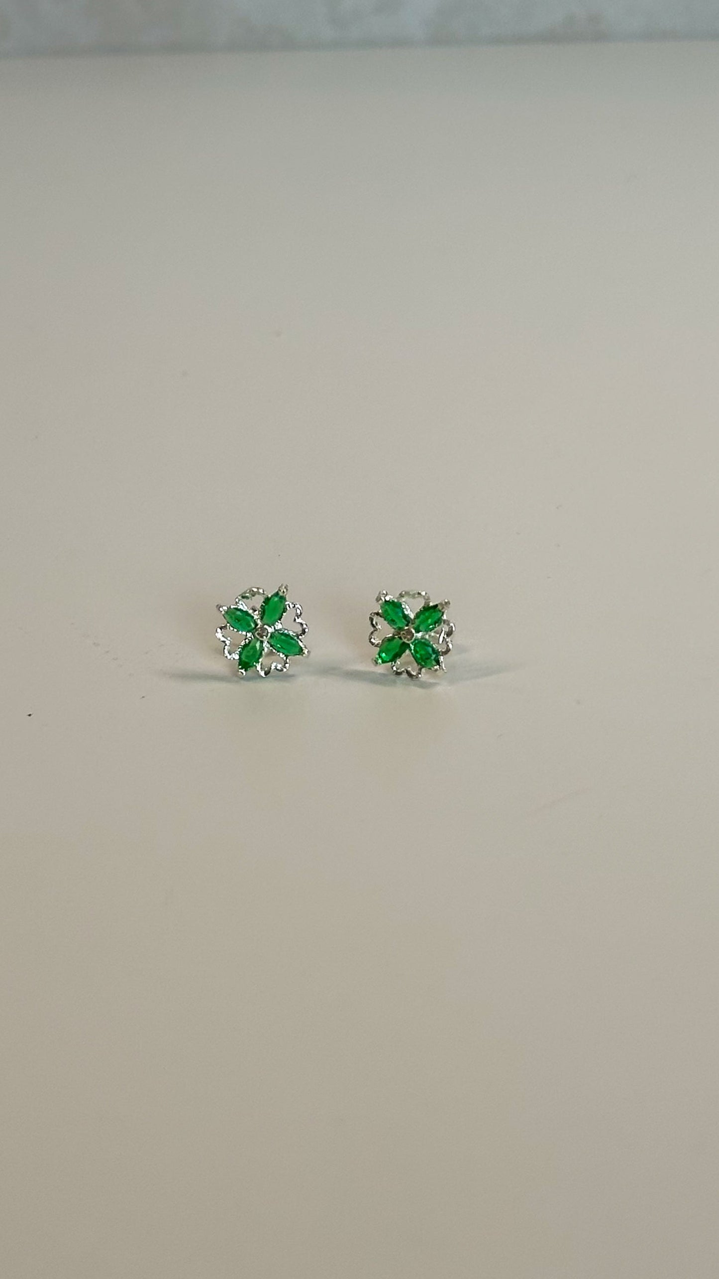 Aretes Trébol Verde