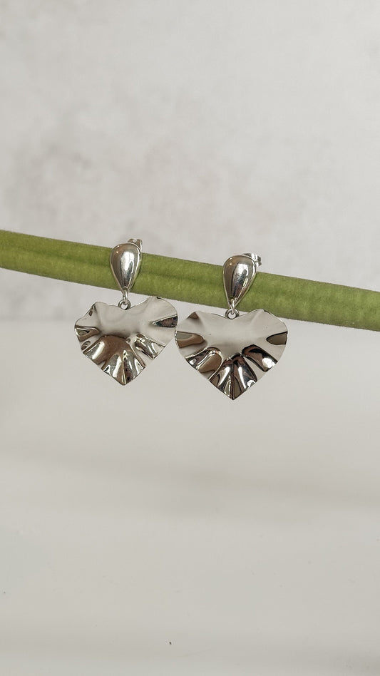 Aretes Corazón texturizado