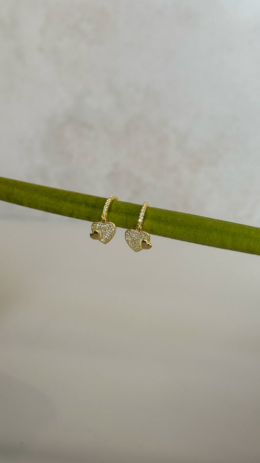 Argollas con dije corazón