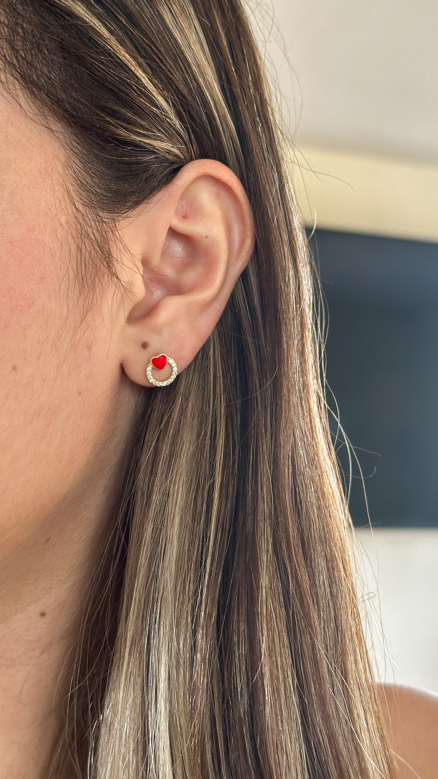 Aretes Reina de Corazón